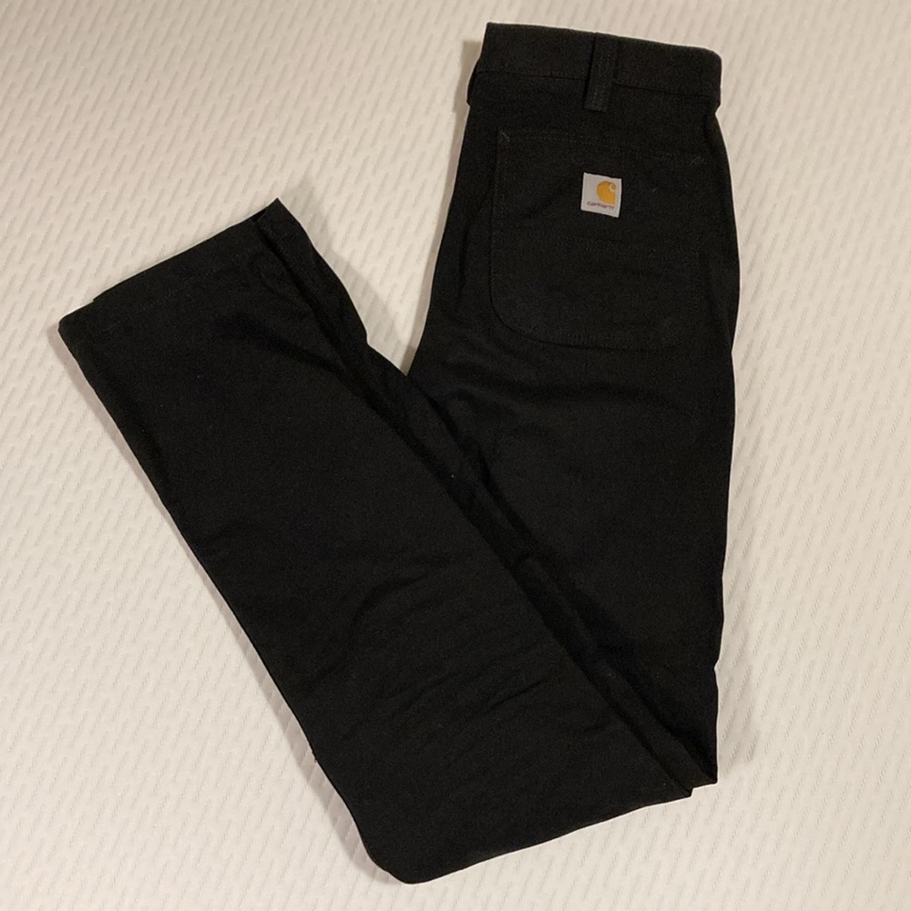 Carhartt Straight Fit Canvas 5-Pocket Tapered Work Pant 34x36 Black